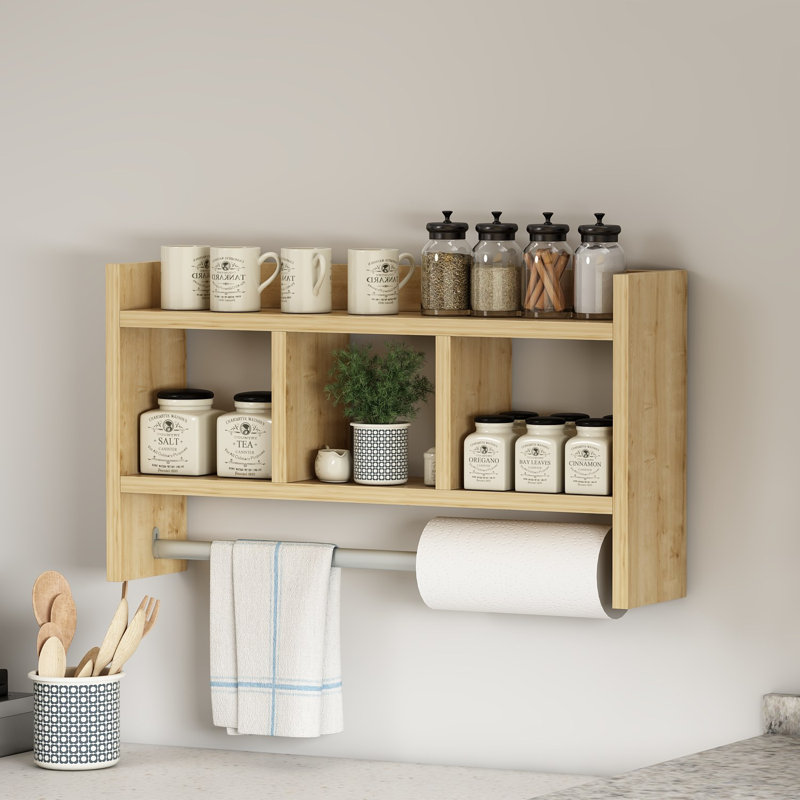 Locelso Floating Shelf, Natural