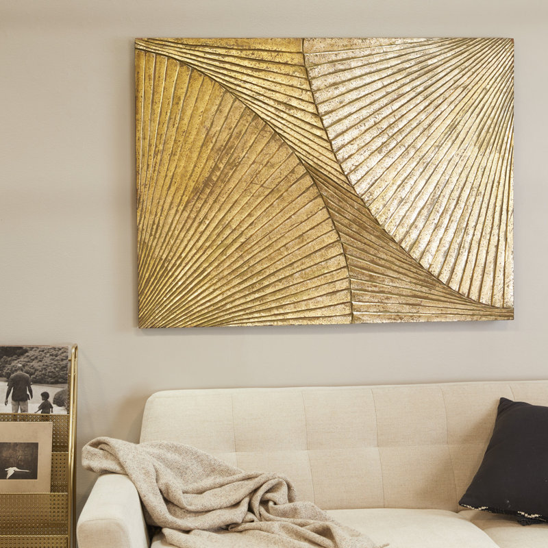 Brieuc Modern Abstract Wall Decor, Gold