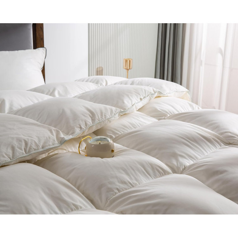 All Season 750FP Baffle Box Down & Feather Blend Comforter/ Duvet Insert, King