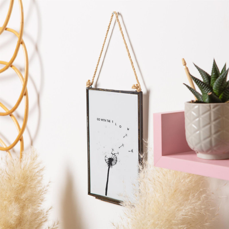 Nicola Spring - Hanging Metal Photo Frames- Black, 5" x 7", Rectangle, 5