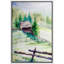 Paysage de forêt boisée «Spring Log Cabin Farm Pastel Forest» sur toile-99321170-99321167