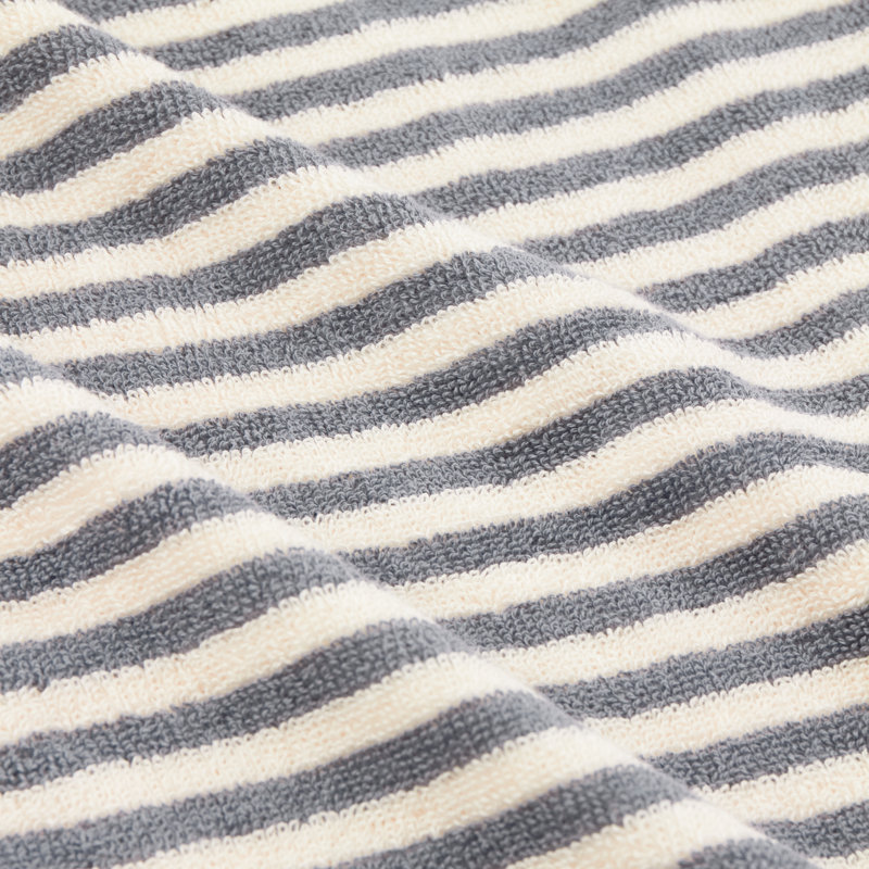 Hebden Bath Sheet, Grey/Cream