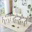 Ensemble de 4 chaises de salle à manger en cuir de qualité supérieure avec accoudoirs suspendus Huggable-129041951