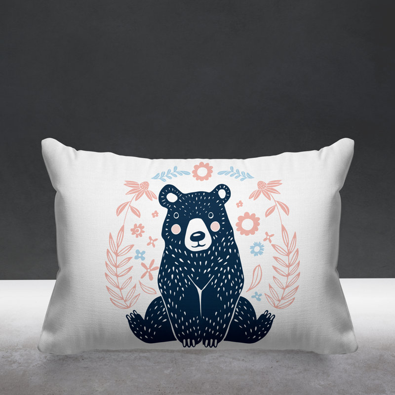 Coussin décoratif d'intérieur Buby, Rose / bleu marine