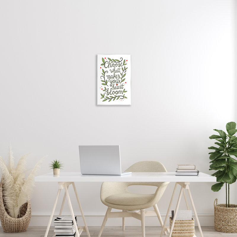 Plaque murale «Makes Your Heart Bloom», design par Martina Pavlova, H 15 po x l 10 po