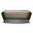 3 Seater For Backyard - On Steel, Brown And Tan, Slightly Curved Arm Rests, Waterproof Fabric, 72.05in Deep, 28.36in Wide, 31.12in High, 48.84lb Outdoor Couch With Build Pe + Iron, 31.12 In. Height,