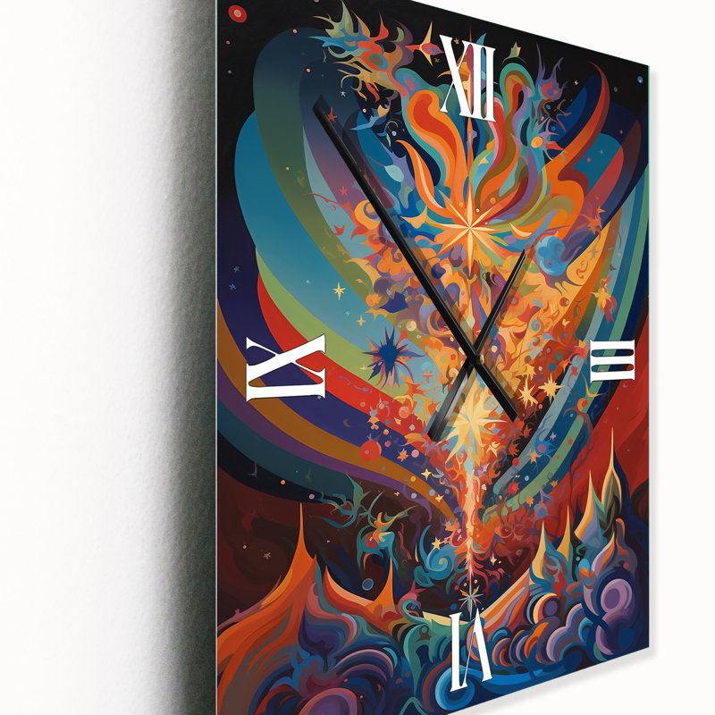 Horloge murale Mysterious Rainbow Vision, H 32 po x l 16 po x P 1 po