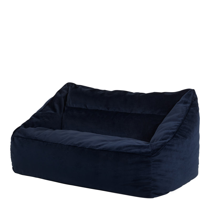 Cecilia Velvet Sofa Bean Bag, Midnight Blue
