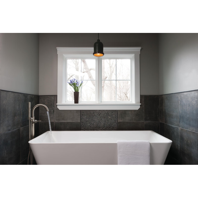 Trinsic Single Handle Floor Mounted Freestanding Tub Filler, Brilliance Stainless