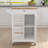 Caprece 22.4'' Wide Rolling Kitchen Island, Kitchen Cart with Towel Rack,island,coffee cart-1292559587