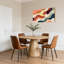 Motif ondulé abstrait, reproduction d'art sur toile tendue sur toile, ensemble de 1-487711352