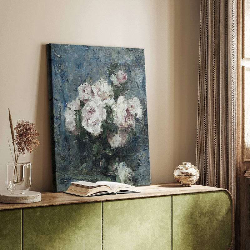Imprimé floral rétro CCXIV - galerie Cavas sur mesure, H 18 po x l 12 po