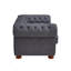Causeuse de canapé classique en similicuir Chesterfield