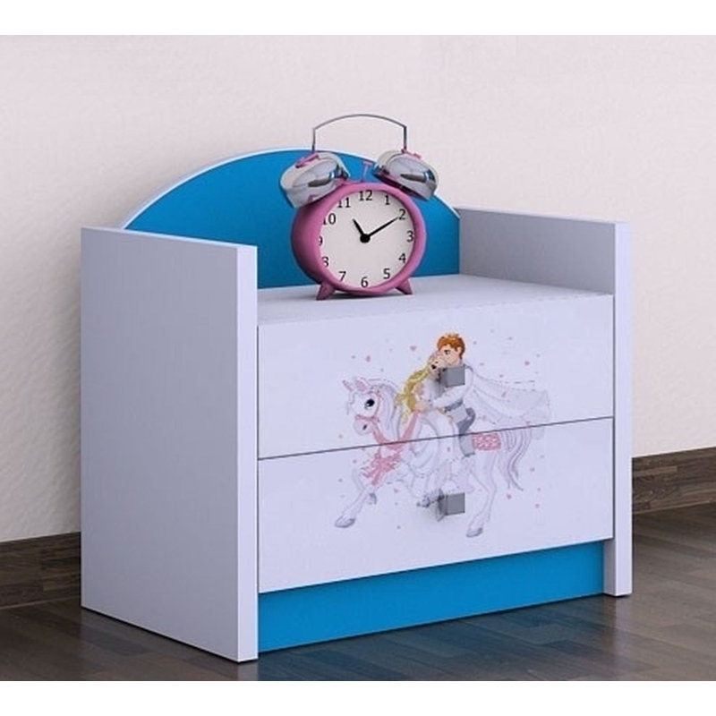 Edgewood 2 Drawer Nightstand, Blue