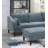 Contemporary 5Pcs Modular Sectional Set One Arm Chairs Armless Chair Ottoman L-Shaped Sectional Mineral Morgan Fabric-1648622526