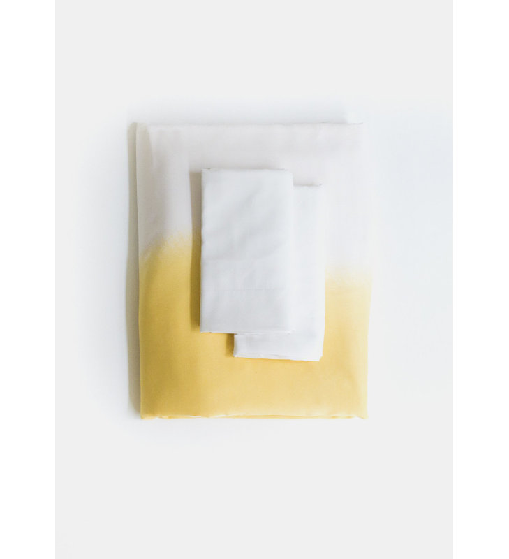 Cotton Blend Duvet Cover, King, Yellow