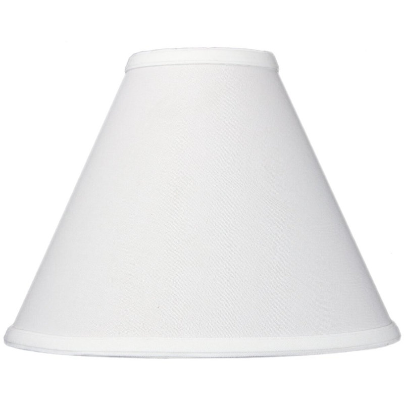 Abat-jour empire en lin 11 po, Blanc