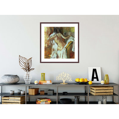 «Femme se séchant» par Edgar Degas, impression giclée sur cadre