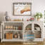 Buffet moderne arqué avec grand buffet et rangement incurvé