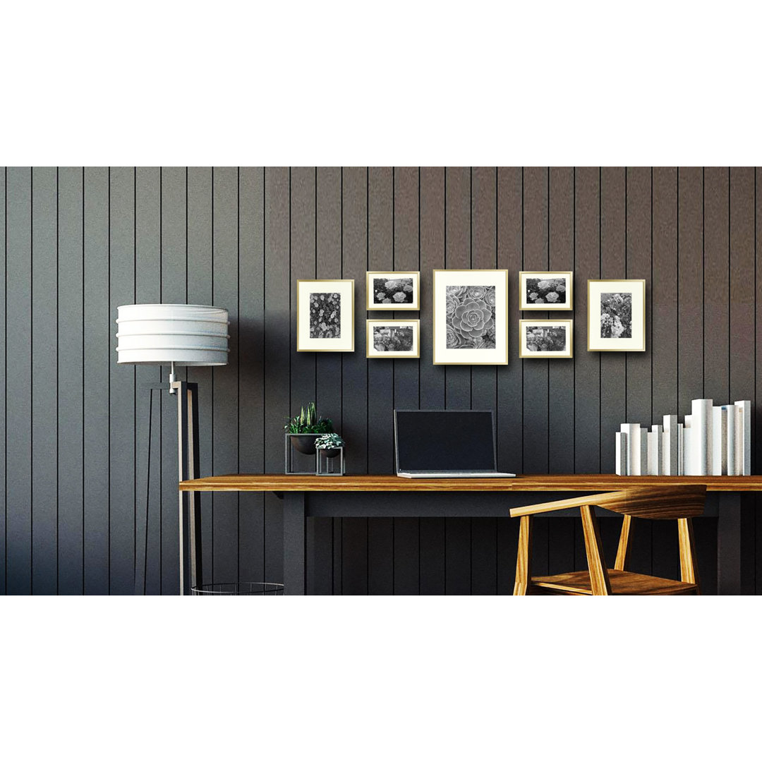 Giltner 7 Piece Gallery Wall Aluminum Picture Frame Set Ivy Bronx 