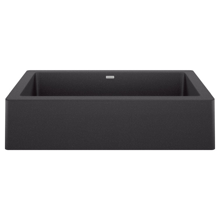 Vintera Silgranit 30" L x 19" W Single Basin Farmhouse Sink with Basket Strainer