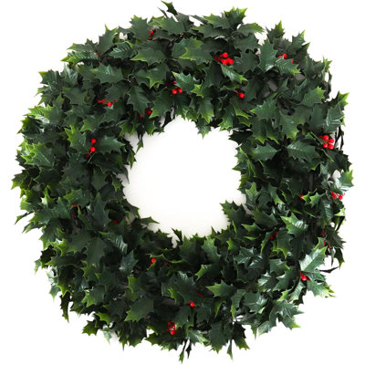 Couronne de houx anglaise 22 po Primrue