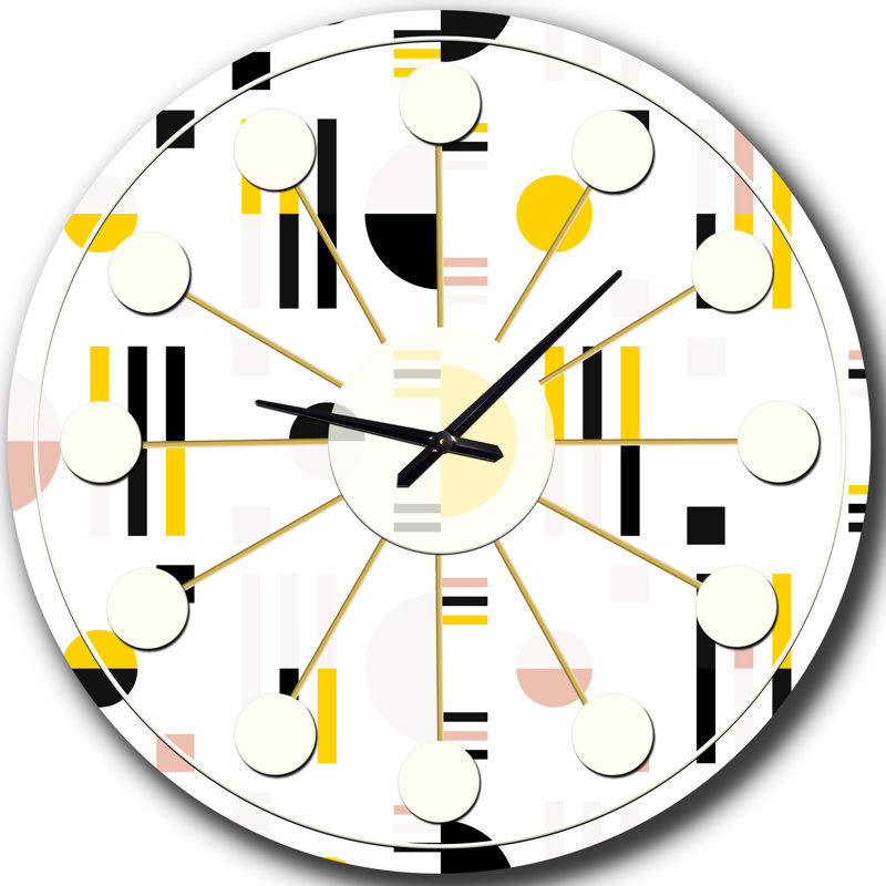 Horloge murale rétro Mid-Century, Moyenne