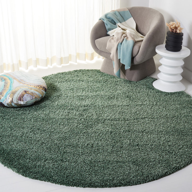 Arawyn Performance Solid Color Rug, Round 7'