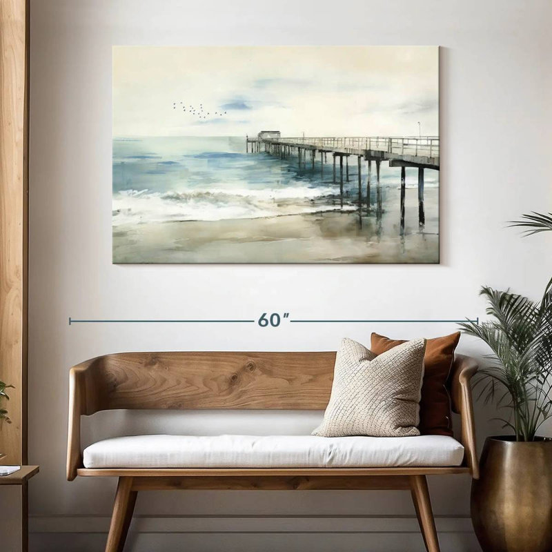 Idyllic Coastal Jetty, 32" H x 48" W