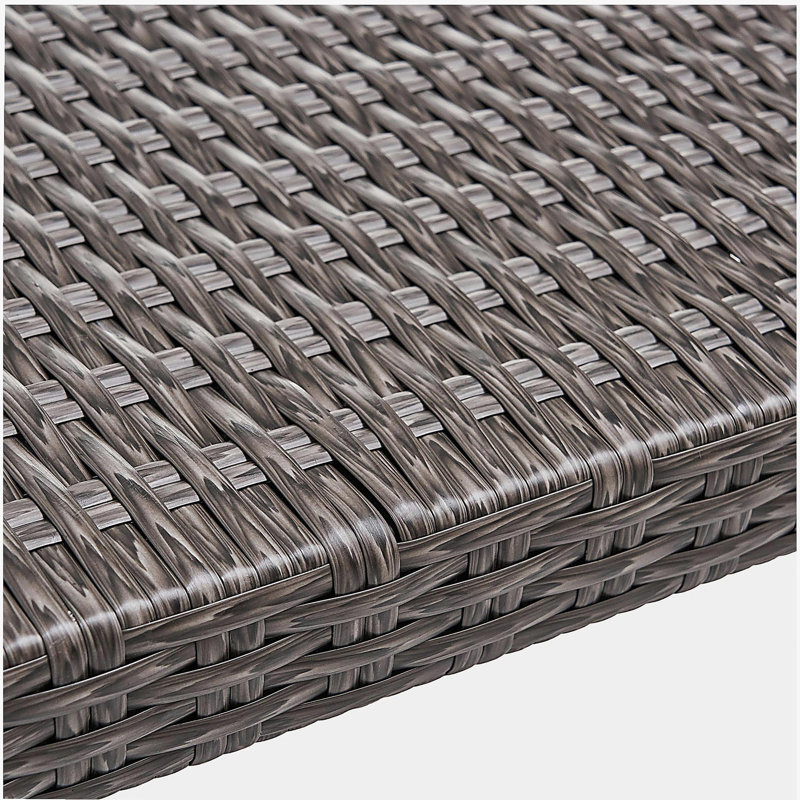 HAMPTON WOOD + WICKER OTTOMAN