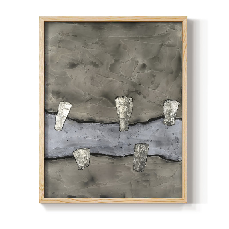 «Stonemasonry I», reproduction encadrée - bois massif, Naturel, H 11 po x l 9 po