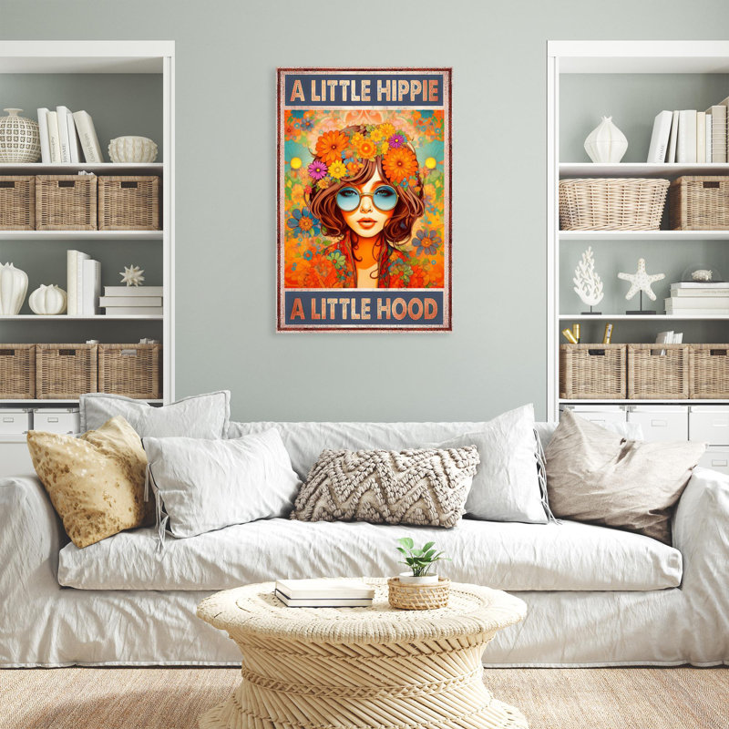 «A Little Hippie», impression sur toile, H 20 po x l 16 po x P 1,25 po