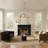 6-light 36.5 inches Kitchen Island Wheel Pendant Haning Chandelier Bedroom Kitchen