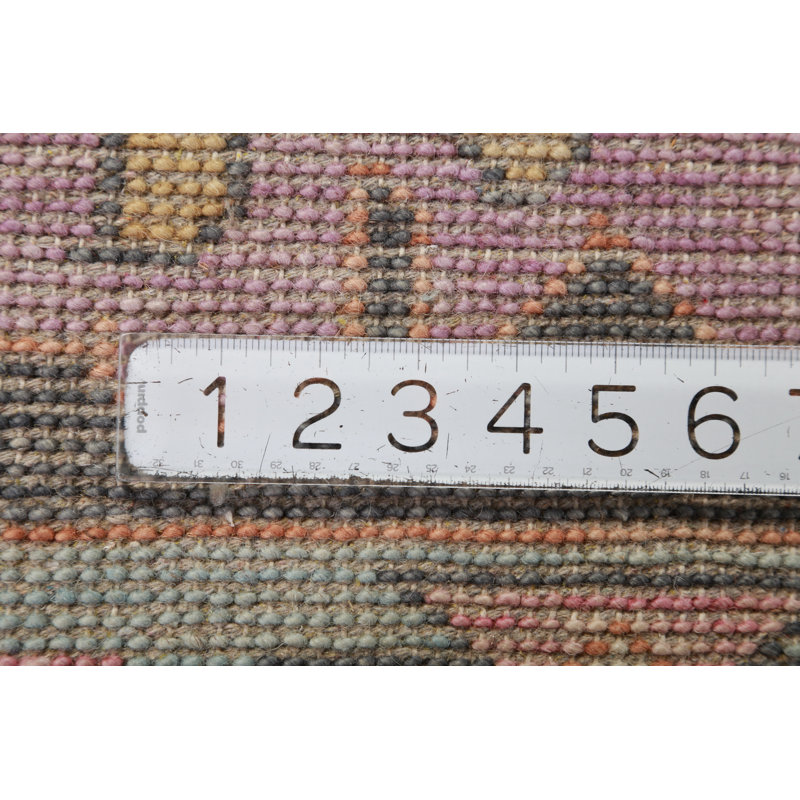 Grand tapis indien fait à la main en laine gris Oushak 10 x 14
