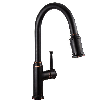 Robinet de cuisine rétractable à poignée simple avec accessoires