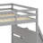 Bunk Bed Including APP-Controlled 7-Color LED Lights, USB Ports, Storage Shelves and 2 Drawers-1973853933