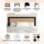 Tête de lit double / grand en bois blanche-1401887359-1401887328