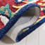 Tapis oriental en laine / coton touffeté à la main Blossom - jaune / rouge / bleu-1982557386