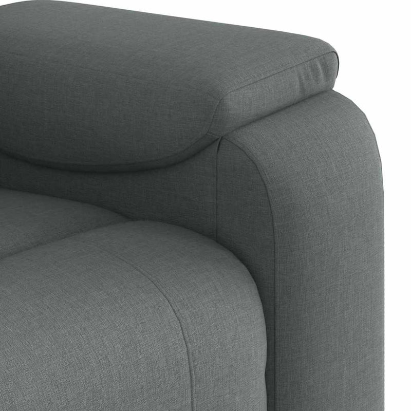 Vidaxl Recliner Chair Dark Gray 100% Polyester, Metal, Plywood Large, Dark Gray