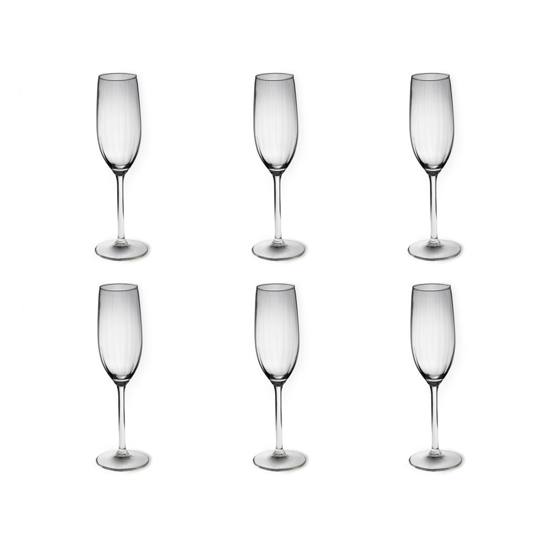 Excelsa Set von 6 flötes Alba Glas 21 cl transparent