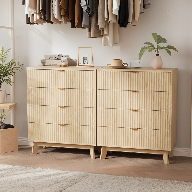  Commode 4 tiroirs Mid Century Modern