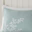 Literie 100% coton très grand / très grand - avec broderie corail et édredon à bordure