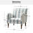 Ariana Contemporary and Classic Polyester Upholstered Armchair with Solid Wood Legs-241368657