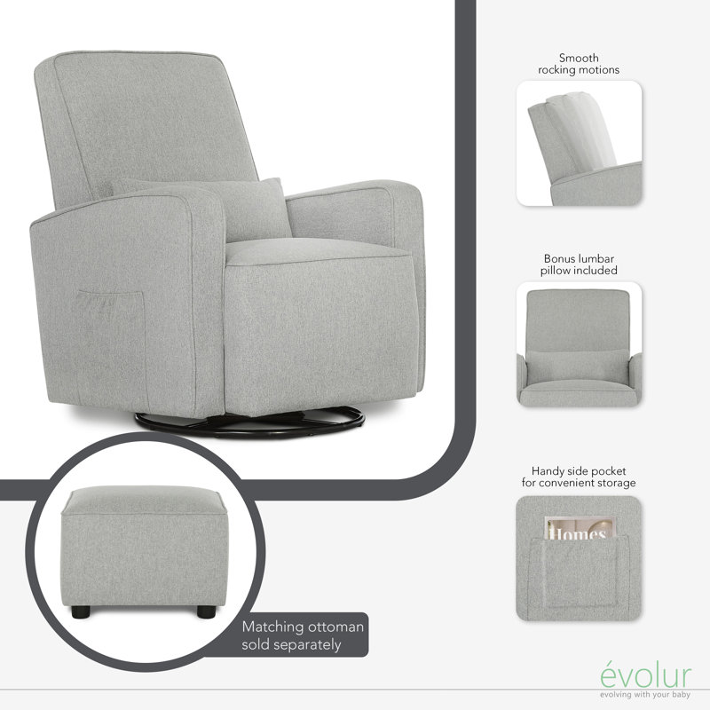 Holland Upholstered Swivel Glider, Harbor