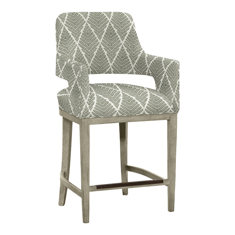 Tabouret de bar et de comptoir Josie, Amande chamois, Perigold Emmeline Moss