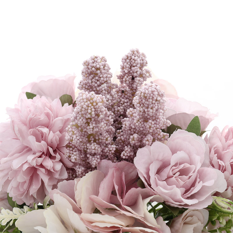 Romantic Artificial Bouquet for Home Wedding Decoration, Purple