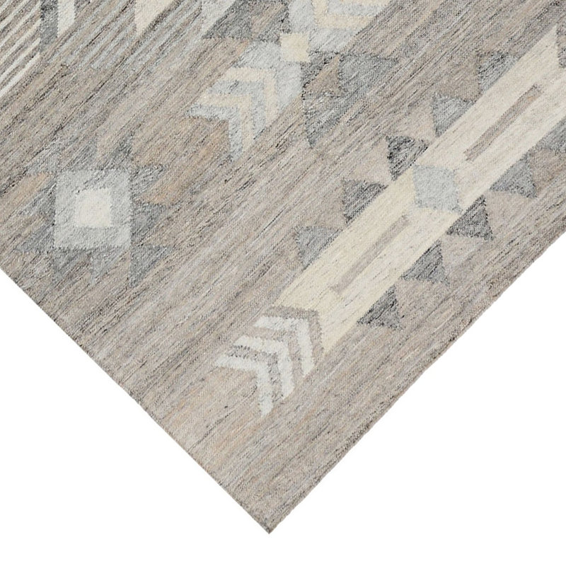 Alepna 9X12 Indoor Outdoor Handwoven Gray Multi Area Rug By Classic Home, Rectangle 5' x 8'