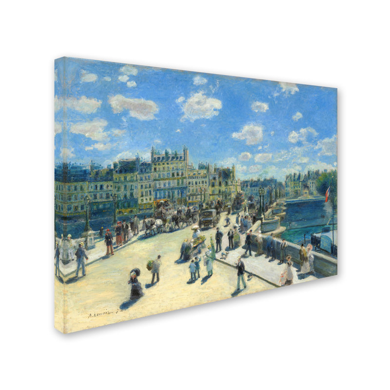 "pont neuf paris 1872" par reproduction d’art sur toile tendue Greyce, H 18 po x l 24 po