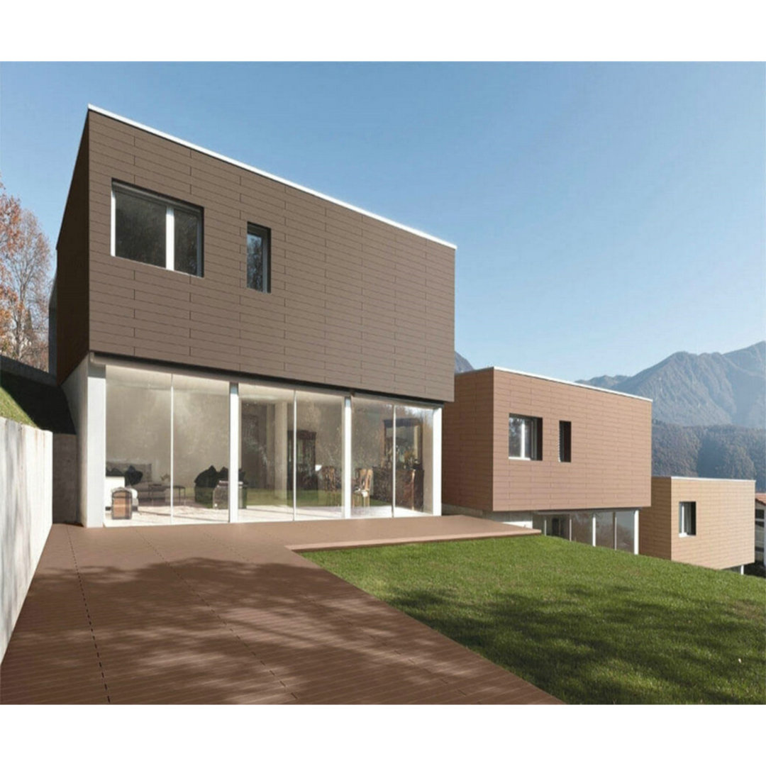 106" x 6.1" Outdoor Shiplap Siding System Composite Board Paneling, Wall Paneling Board Siding System, Weatherproof and UV-Resistant (Set of 4) (Set of 4) e-Joy 