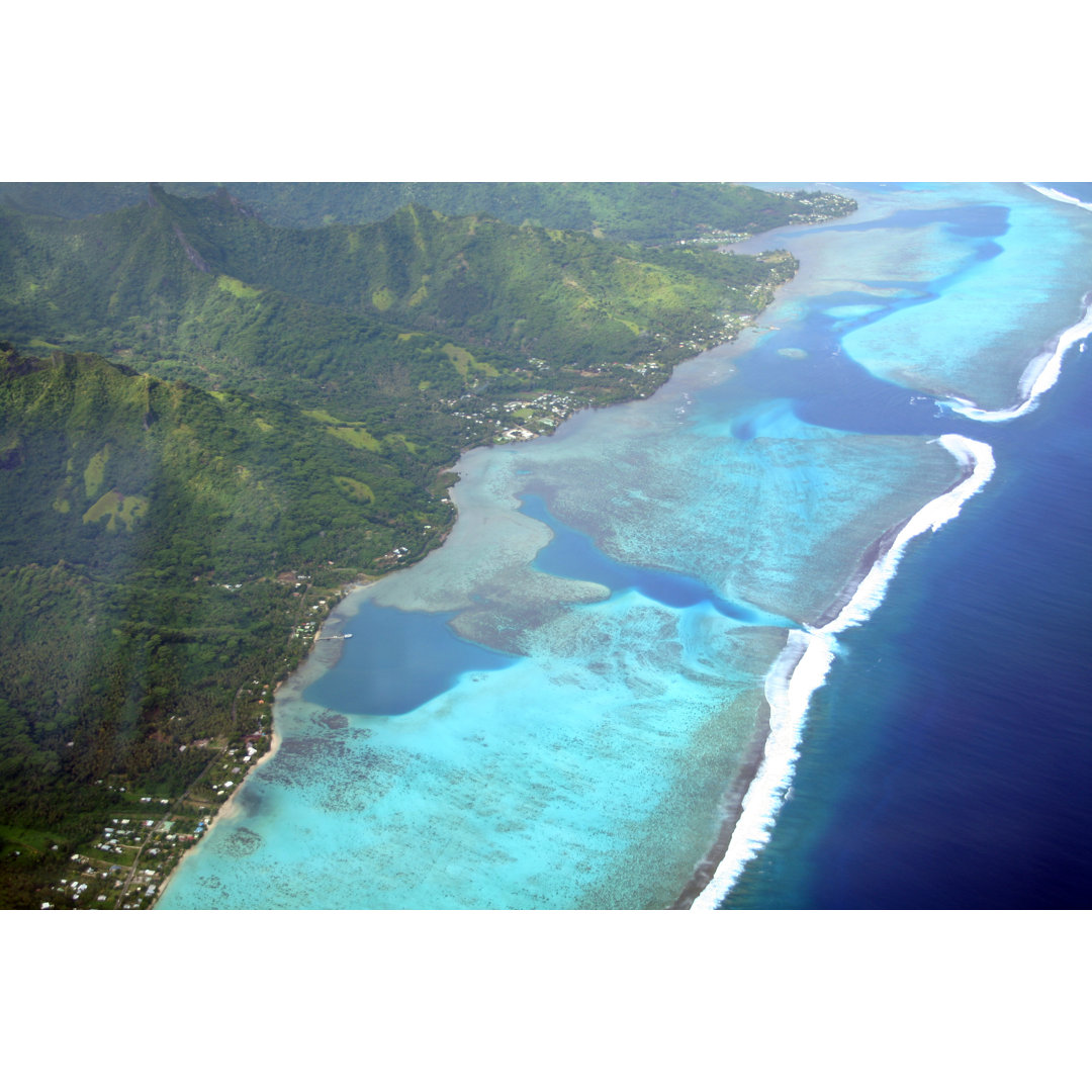 Pacific Island Lagoon by XavierMarchant - Wrapped Canvas Print